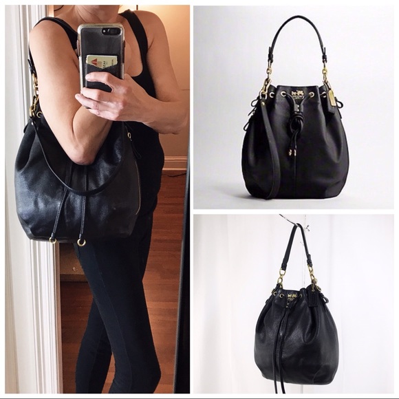 Coach Handbags - RARE! Coach Black Leather Convertible Shoulder Bag